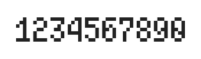 4×7数字点阵字体 ddN47AB1836
