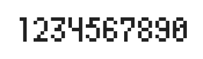 4×7数字点阵字体 ddN47AB1837