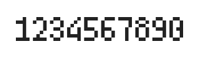 4×7数字点阵字体 ddN47AB1838