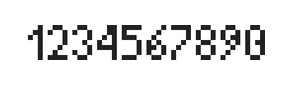 4×7数字点阵字体 ddN47AB1839