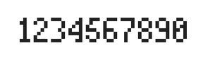 4×7数字点阵字体 ddN47AB1847