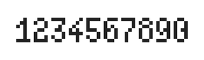 4×7数字点阵字体 ddN47AB1850