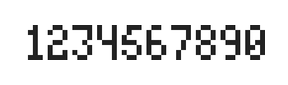 4×7数字点阵字体 ddN47AB1851