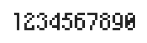 4×7数字点阵字体 ddN47AB1853