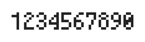 4×7数字点阵字体 ddN47AB1858