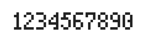 4×7数字点阵字体 ddN47AB1862