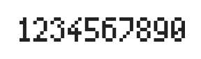 4×7数字点阵字体 ddN47AB1866