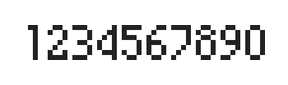 4×7数字点阵字体 ddN47AB1868