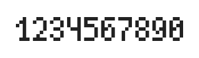 4×7数字点阵字体 ddN47AB1871