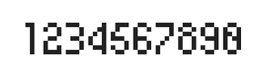4×7数字点阵字体 ddN47AB1872