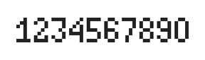 4×7数字点阵字体 ddN47AB1873