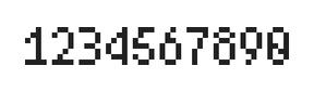 4×7数字点阵字体 ddN47AB1874