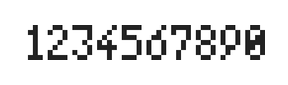 4×7数字点阵字体 ddN47AB1875