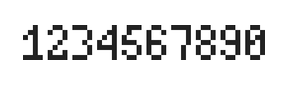 4×7数字点阵字体 ddN47AB1876
