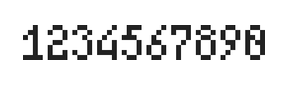 4×7数字点阵字体 ddN47AB1879