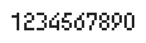 4×7数字点阵字体 ddN47AB1881