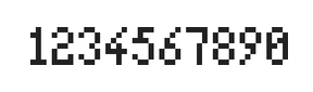 4×7数字点阵字体 ddN47AB1883