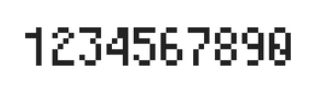 4×7数字点阵字体 ddN47AB1885