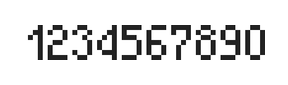 4×7数字点阵字体 ddN47AB1887