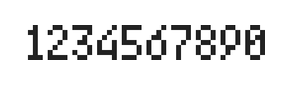 4×7数字点阵字体 ddN47AB1889