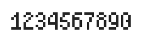 4×7数字点阵字体 ddN47AB1890