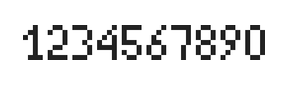 4×7数字点阵字体 ddN47AB1896