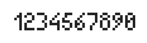 4×7数字点阵字体 ddN47AB1900