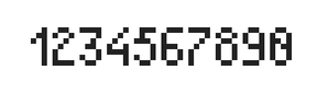 4×7数字点阵字体 ddN47AB1901