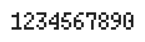 4×7数字点阵字体 ddN47AB1904