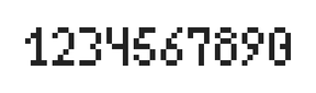 4×7数字点阵字体 ddN47AB1905