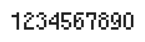 4×7数字点阵字体 ddN47AB1909