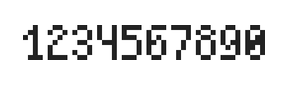 4×7数字点阵字体 ddN47AB1911