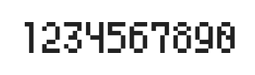 4×7数字点阵字体 ddN47AB1918