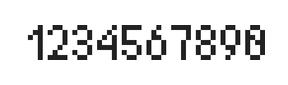4×7数字点阵字体 ddN47AB1920