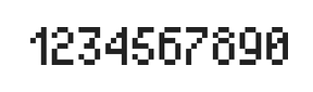 4×7数字点阵字体 ddN47AB1923