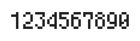 4×7数字点阵字体 ddN47AB1925