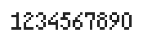 4×7数字点阵字体 ddN47AB1926