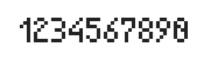 4×7数字点阵字体 ddN47AB1927
