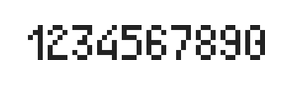 4×7数字点阵字体 ddN47AB1928