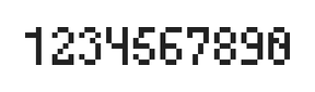 4×7数字点阵字体 ddN47AB1930