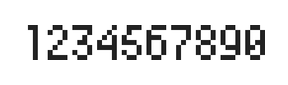 4×7数字点阵字体 ddN47AB1933