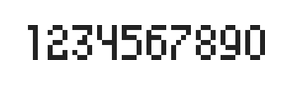 4×7数字点阵字体 ddN47AB1936