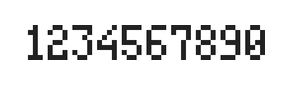 4×7数字点阵字体 ddN47AB1943