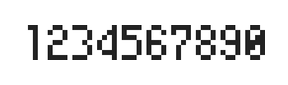 4×7数字点阵字体 ddN47AB1946