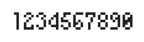 4×7数字点阵字体 ddN47AB1949