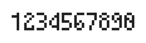 4×7数字点阵字体 ddN47AB1951