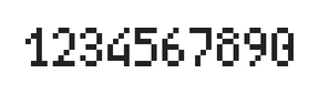 4×7数字点阵字体 ddN47AB1957