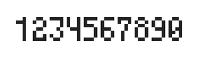 4×7数字点阵字体 ddN47AB1959
