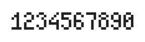 4×7数字点阵字体 ddN47AB1961