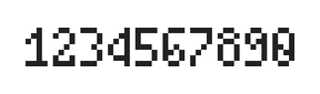 4×7数字点阵字体 ddN47AB1963